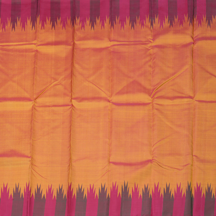 Hayagrivas Handloom Sunset Orange Kajivaram Silk Saree KBD1653A4-1