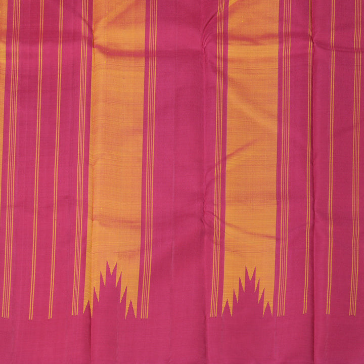 Hayagrivas Handloom Sunset Orange Kajivaram Silk Saree KBD1653A4-1