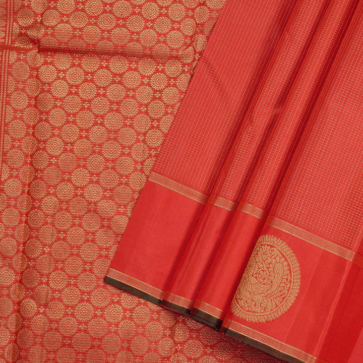 Hayagrivas Red Handloom Kanjivaram Silk Saree KBD1653A6-2