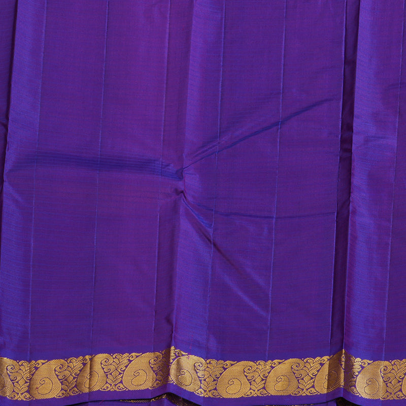 Hayagrivas Dark Purple Handloom Kanjivaram Silk Saree with Purple Border-KBD1657A1-21