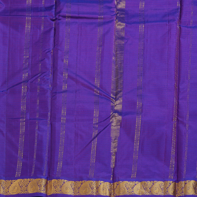 Hayagrivas Dark Purple Handloom Kanjivaram Silk Saree with Purple Border-KBD1657A1-21