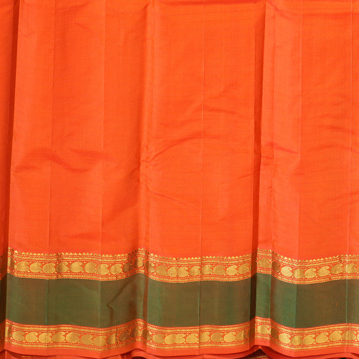 Hayagrivas Traditional Mango Yellow Handloom Kanjivaram Silk Saree with Mandhalir Border KBD1657A1-3