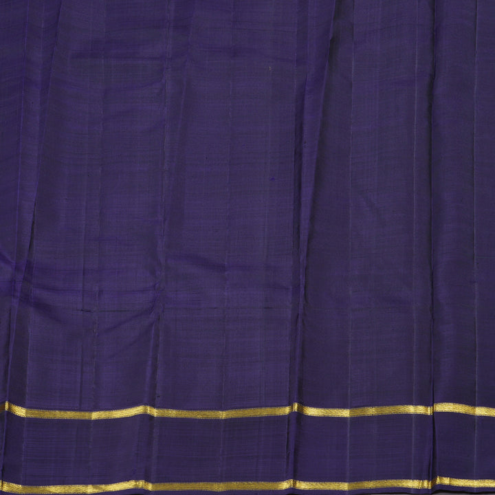 Hayagrivas Bottle Green With Maroon Checks Handloom Kanjivaram Silk Saree with Dark Blue Border KBD1658A1-1