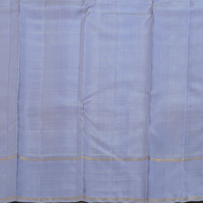 Hayagrivas Yellow Handloom Kanjivaram Silk Saree with Powder Blue Border KBD1659A6-1