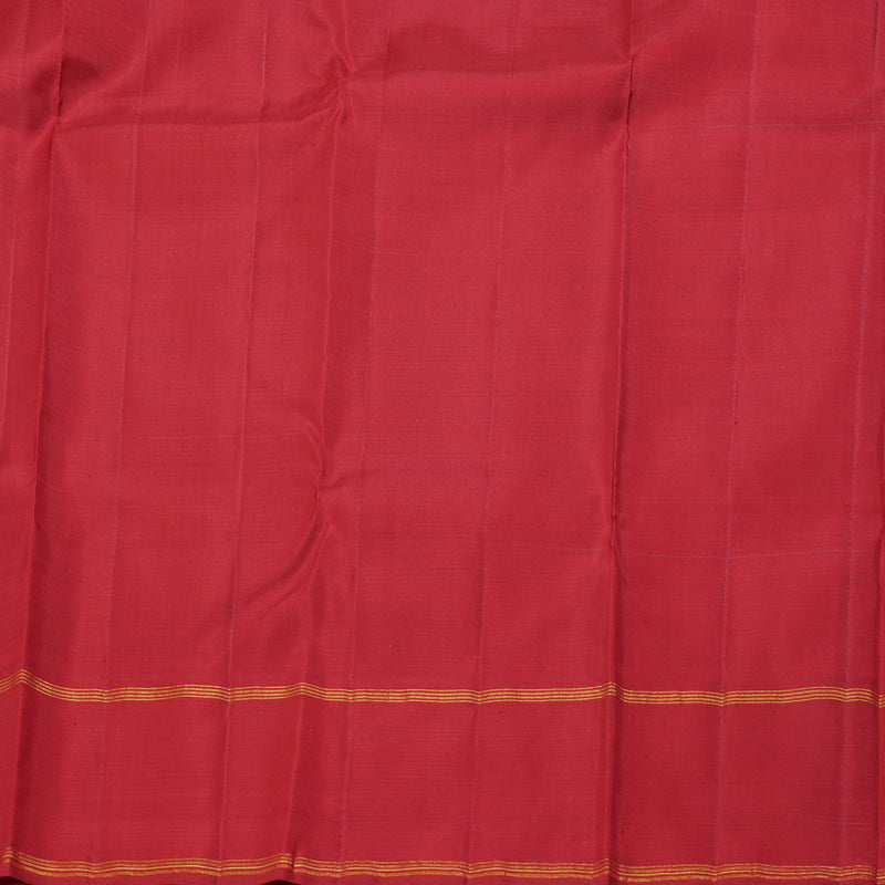 Hayagrivas Fluorescent Green Handloom Kanjivaram Silk Saree with Red Border KBD1660A2-1