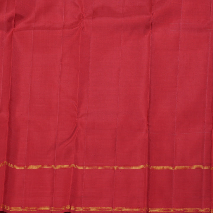 Hayagrivas Fluorescent Green Handloom Kanjivaram Silk Saree with Red Border KBD1660A2-1