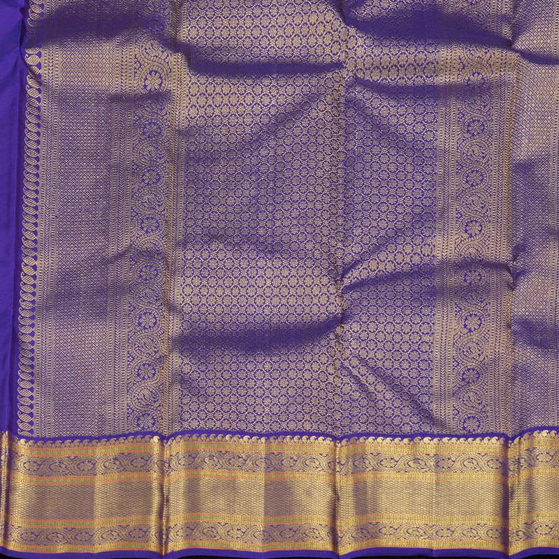 Hayagrivas Onion Pink Handloom Kanjivaram Silk Saree with Blue Border KBD1661A3-1