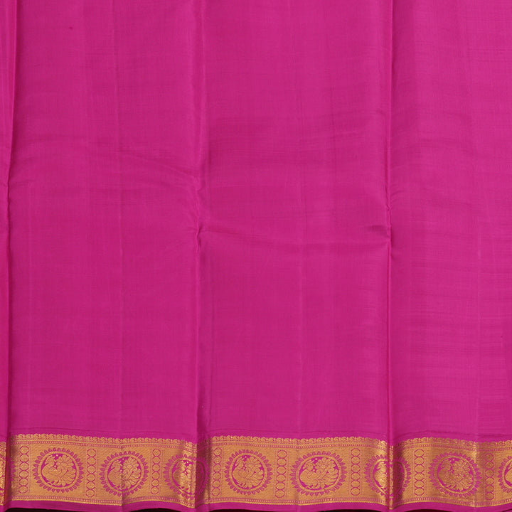 Hayagrivas Handloom Pure Kanjivaram Silk Saree in Classic Dark Blue KBD1667A16-1