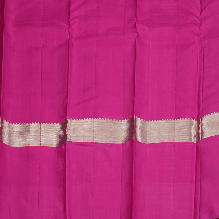 Hayagrivas Lavender Handloom Kanjivaram Silk Saree with Pink Border KBD1667A8-1