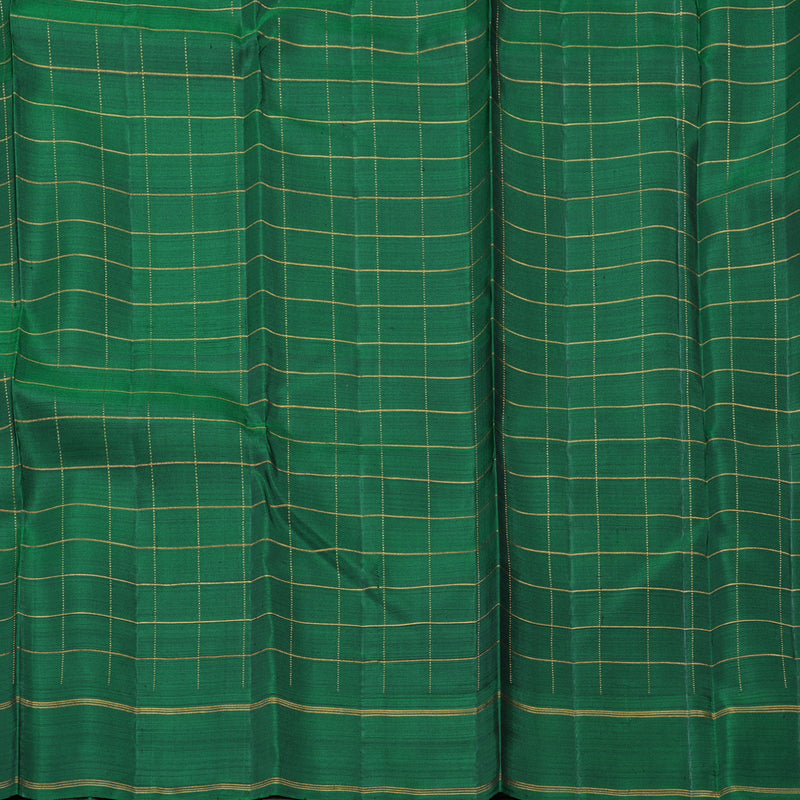 Hayagrivas Handloom Kanjivaram Silk Saree in Maroon with Black Checks KBD1668A7-1