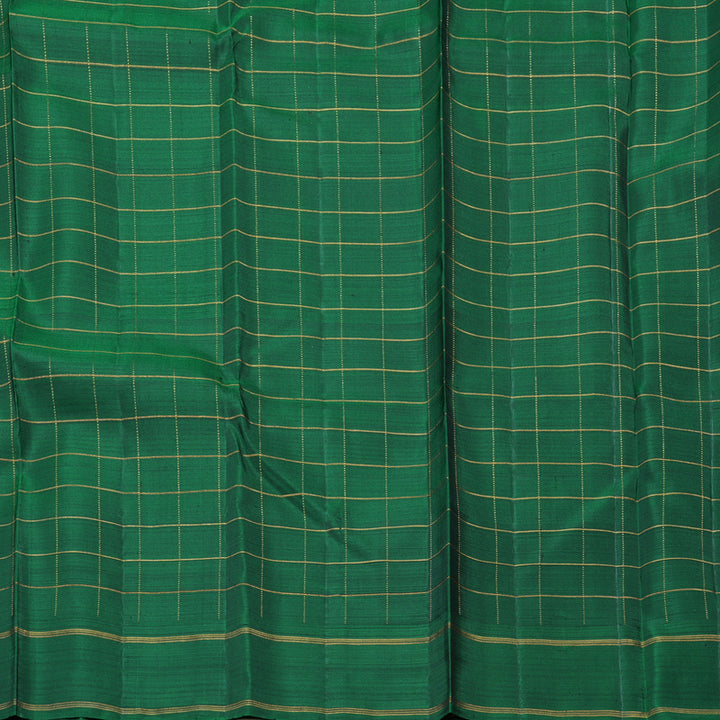 Hayagrivas Handloom Kanjivaram Silk Saree in Maroon with Black Checks KBD1668A7-1