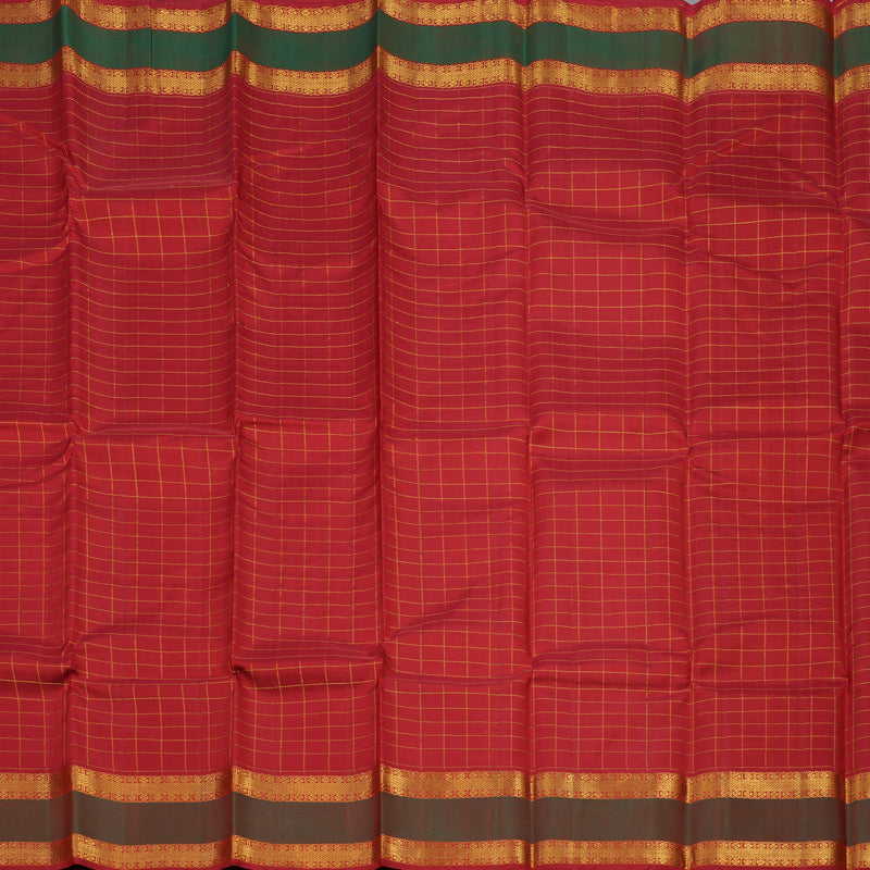 Hayagrivas Handloom Maroon Kanjivaram Silk Saree with Manthalir Border KBD1669A5-1