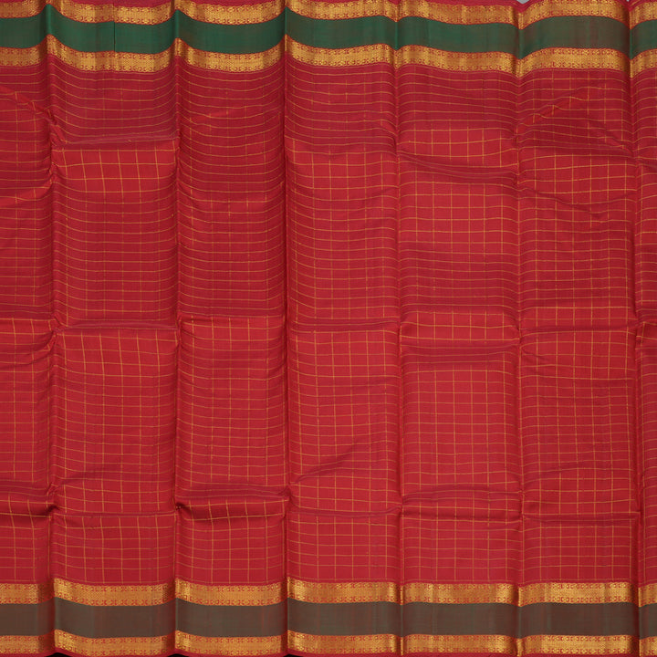 Hayagrivas Handloom Maroon Kanjivaram Silk Saree with Manthalir Border KBD1669A5-1