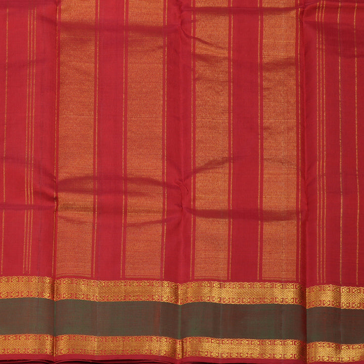 Hayagrivas Handloom Maroon Kanjivaram Silk Saree with Manthalir Border KBD1669A5-1