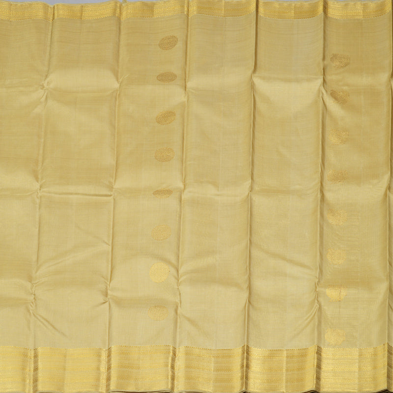 Hayagrivas Sandal Beige Handloom Kanjivaram Silk Saree KBD1672A4-1