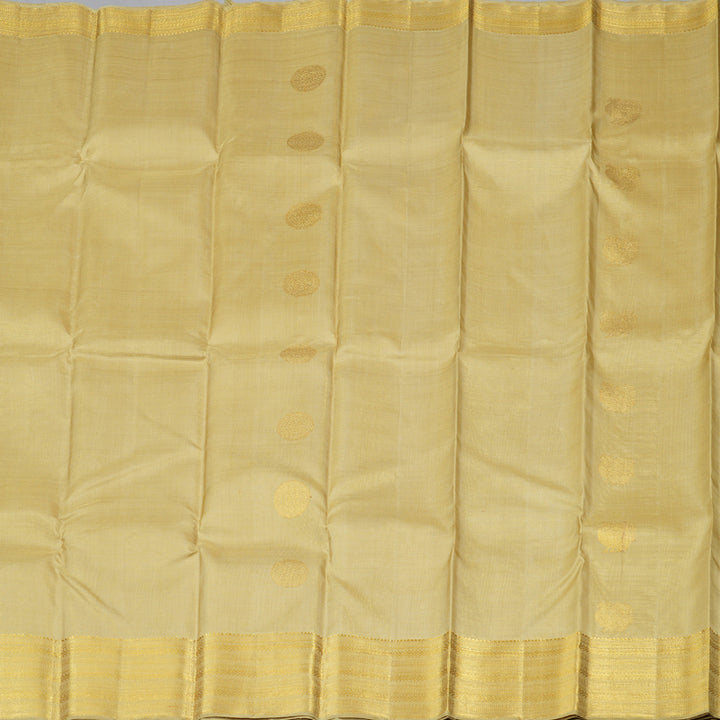 Hayagrivas Sandal Beige Handloom Kanjivaram Silk Saree KBD1672A4-1
