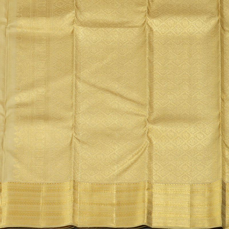 Hayagrivas Sandal Beige Handloom Kanjivaram Silk Saree KBD1672A4-1