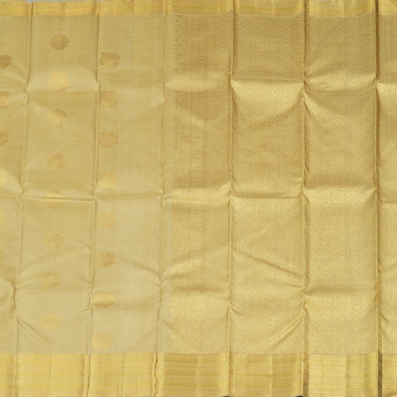 Hayagrivas Sandal Beige Handloom Kanjivaram Silk Saree KBD1672A4-1