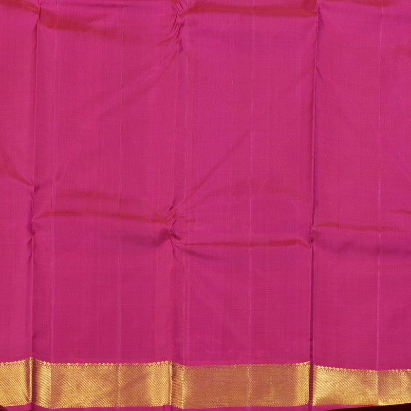 Hayagrivas Orangish Pink Handloom Kanjivaram Silk Saree with Pink Border KBD1674A2-1
