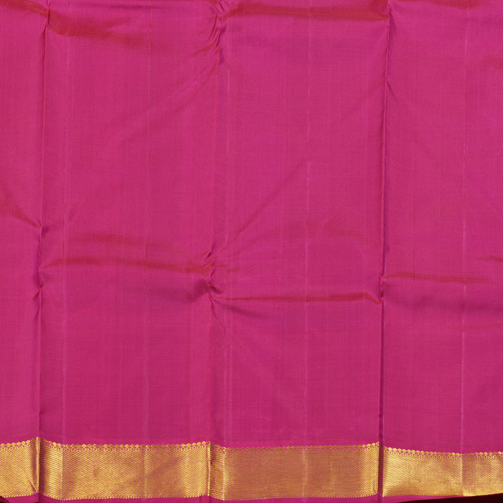 Hayagrivas Orangish Pink Handloom Kanjivaram Silk Saree with Pink Border KBD1674A2-1