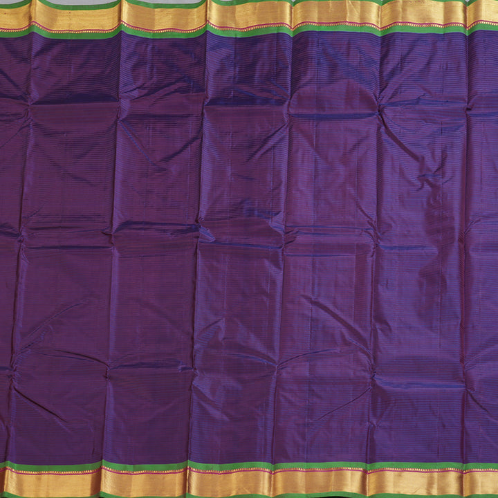Hayagrivas Purple Handloom Kanjivaram Silk Saree with Dark Pink Border-KBD1680A3-10