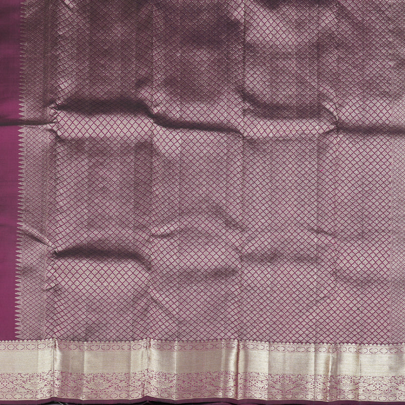 Hayagrivas Dark Purple Handloom Kanjivaram Silk Saree KBD1690A1-1