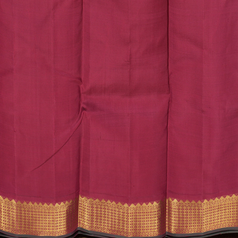 Hayagrivas Sandal Handloom Kanjivaram Silk Saree with Maroon Border KBD1691A9-1