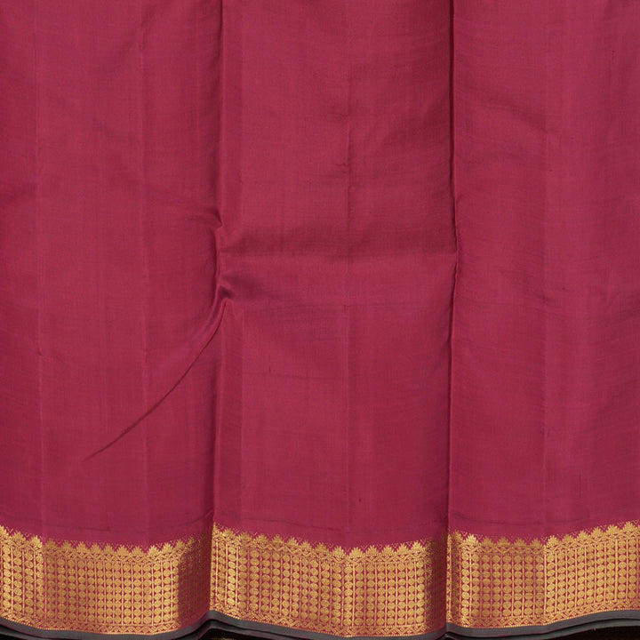 Hayagrivas Sandal Handloom Kanjivaram Silk Saree with Maroon Border KBD1691A9-1
