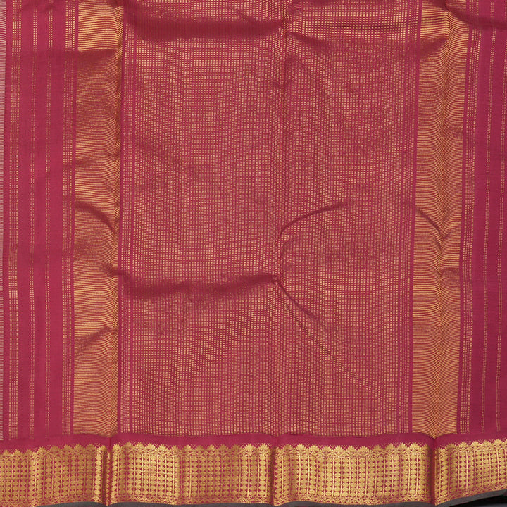 Hayagrivas Sandal Handloom Kanjivaram Silk Saree with Maroon Border KBD1691A9-1