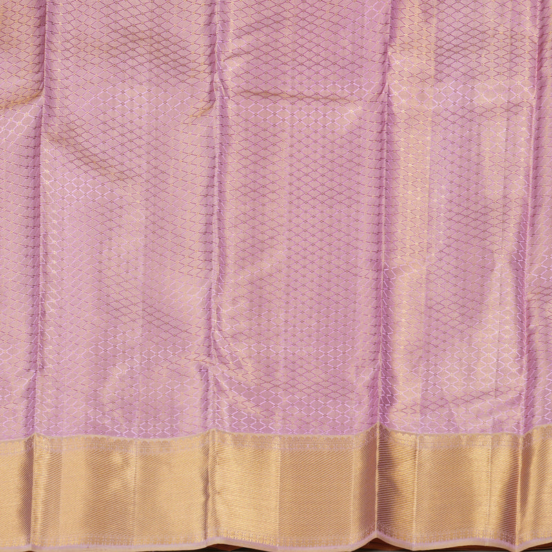 Hayagrivas Handloom Kanjivaram Silk Saree in Ethereal Lilac KBD1692A1-4