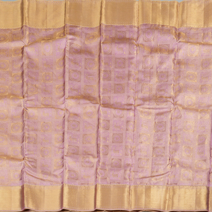 Hayagrivas Handloom Kanjivaram Silk Saree in Ethereal Lilac KBD1692A1-4