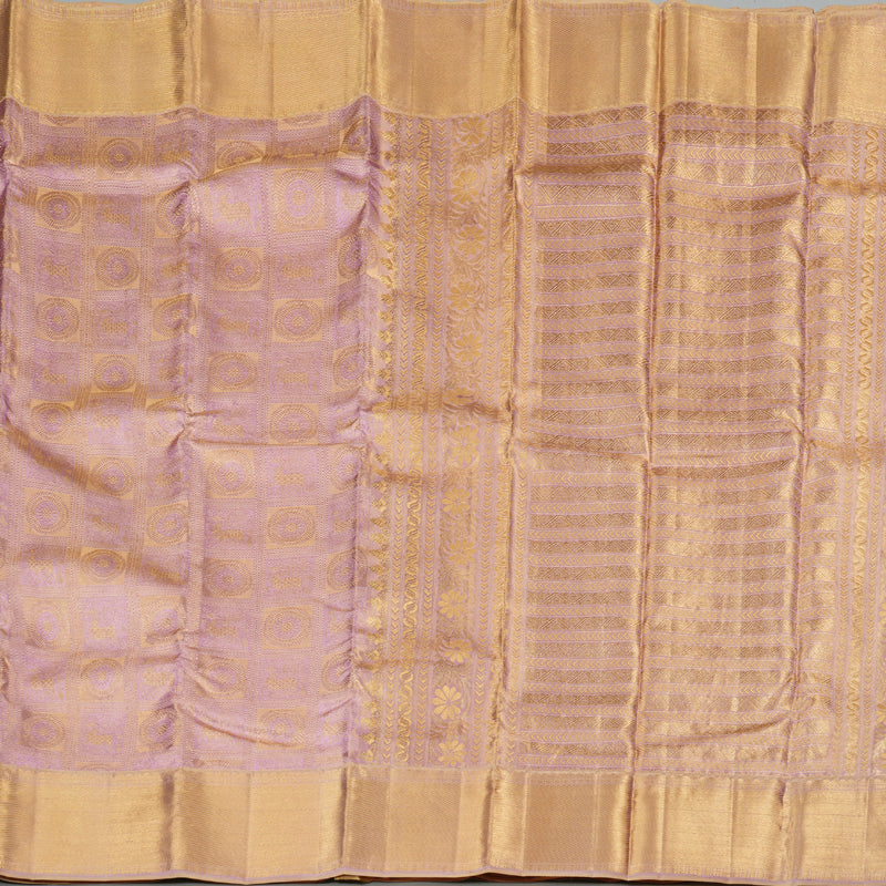 Hayagrivas Handloom Kanjivaram Silk Saree in Ethereal Lilac KBD1692A1-4