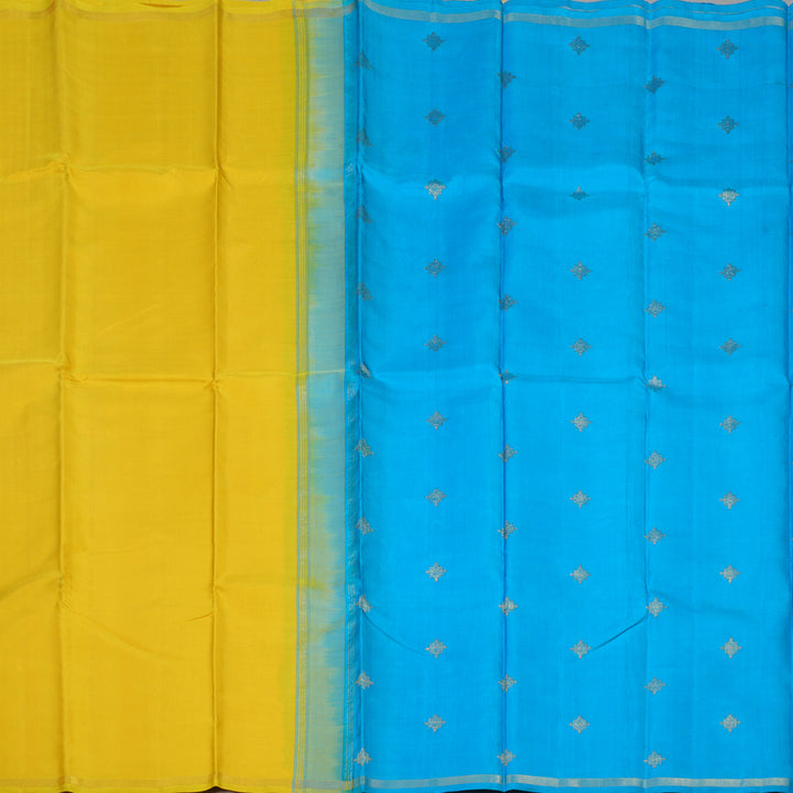 Hayagrivas Handloom Yellow Kanjivaram Silk Saree KBD1692A5-7