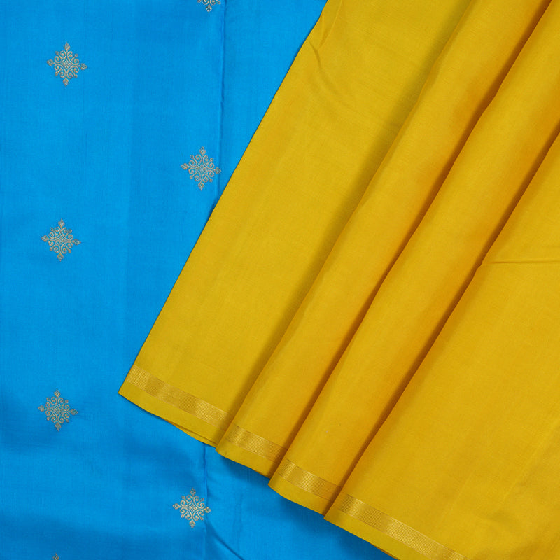 Hayagrivas Handloom Yellow Kanjivaram Silk Saree KBD1692A5-7
