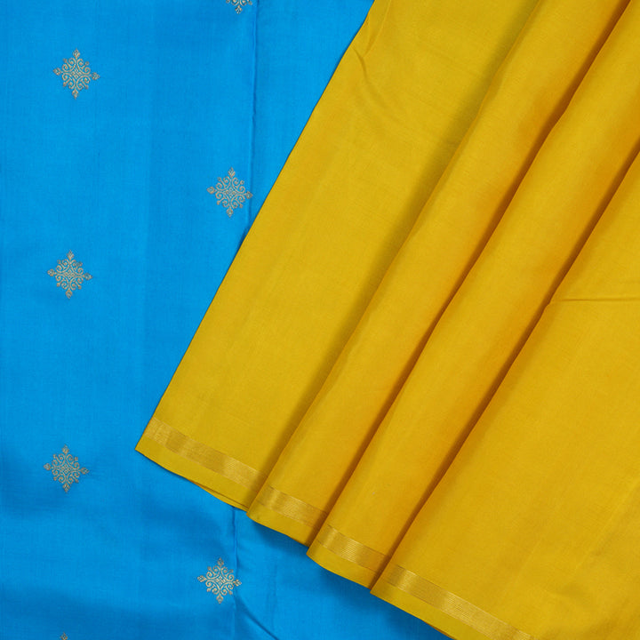 Hayagrivas Handloom Yellow Kanjivaram Silk Saree KBD1692A5-7