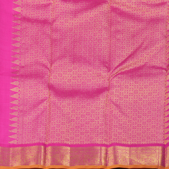 Hayagrivas Baby Pink Handloom Kanjivaram Silk Saree with Pink Border KBD1692A6-1