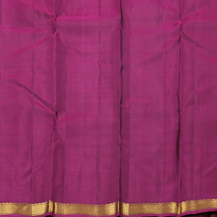 Hayagrivas Dark Blue Handloom Kanjivaram Silk Saree with Purple Border KBD1694A3-8