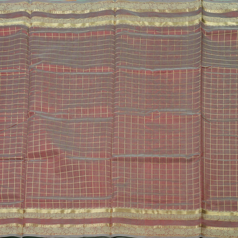 Hayagrivas Handloom  silk cotton saree in delicate Onion pink KBD1700A10-17