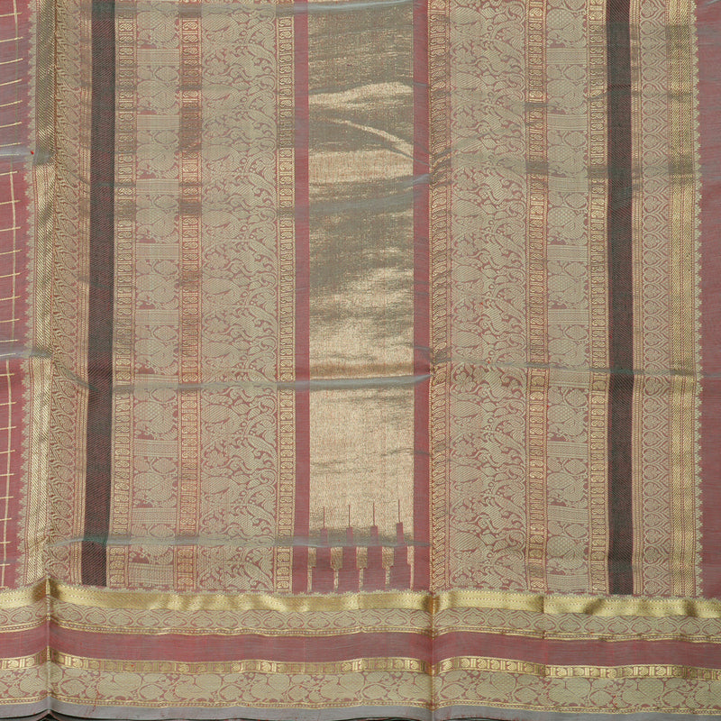 Hayagrivas Handloom  silk cotton saree in delicate Onion pink KBD1700A10-17