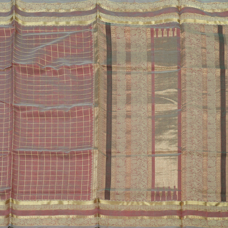 Hayagrivas Handloom  silk cotton saree in delicate Onion pink KBD1700A10-17