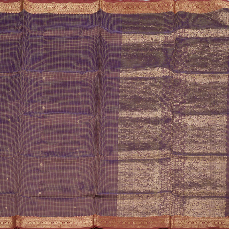 Hayagrivas Handloom Silk Cotton Saree In Opulent Rosewood Pink KBD1700A8-3