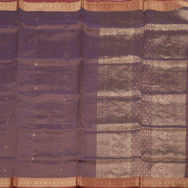 Hayagrivas Handloom Silk Cotton Saree In Opulent Rosewood Pink KBD1700A8-3