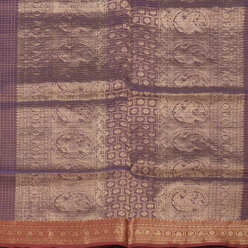 Hayagrivas Handloom Silk Cotton Saree In Opulent Rosewood Pink KBD1700A8-3