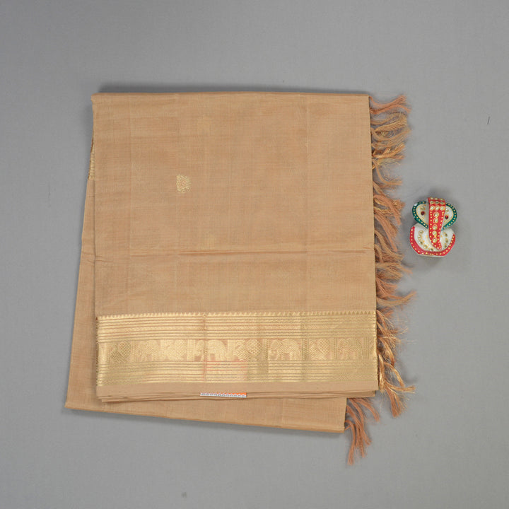 Hayagrivas Handloom silk cotton saree in soothing Sandal KBD1700A9-4
