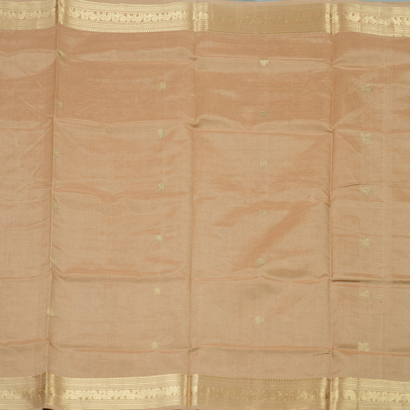 Hayagrivas Handloom silk cotton saree in soothing Sandal KBD1700A9-4