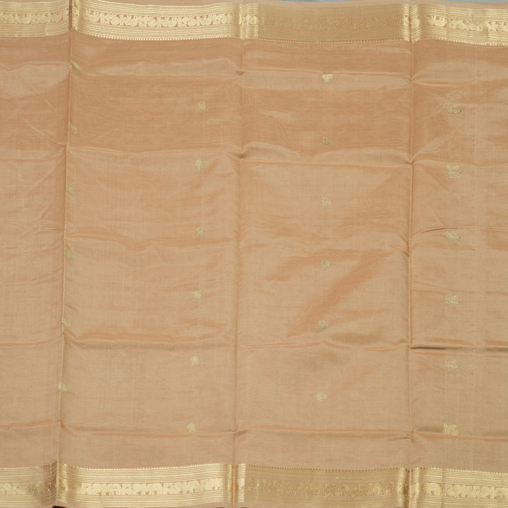 Hayagrivas Handloom silk cotton saree in soothing Sandal KBD1700A9-4