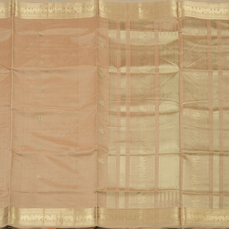 Hayagrivas Handloom silk cotton saree in soothing Sandal KBD1700A9-4