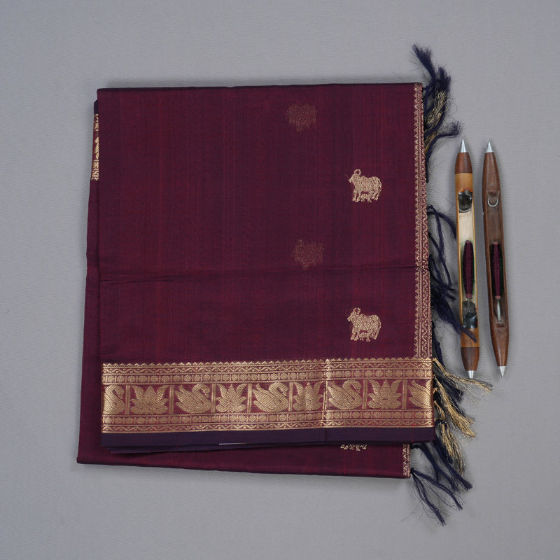 Hayagrivas Handloom Silk Cotton Saree KBD1700A9-6