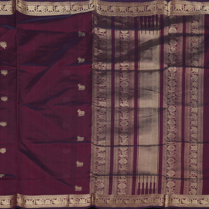Hayagrivas Handloom Silk Cotton Saree KBD1700A9-6
