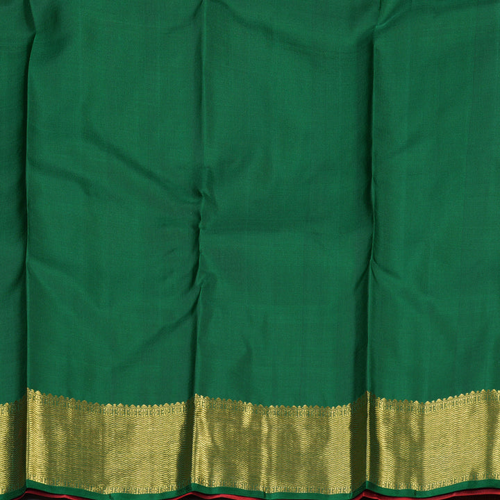 Hayagrivas Red Handloom Kanjivaram Silk Saree with KBD1705A2-1